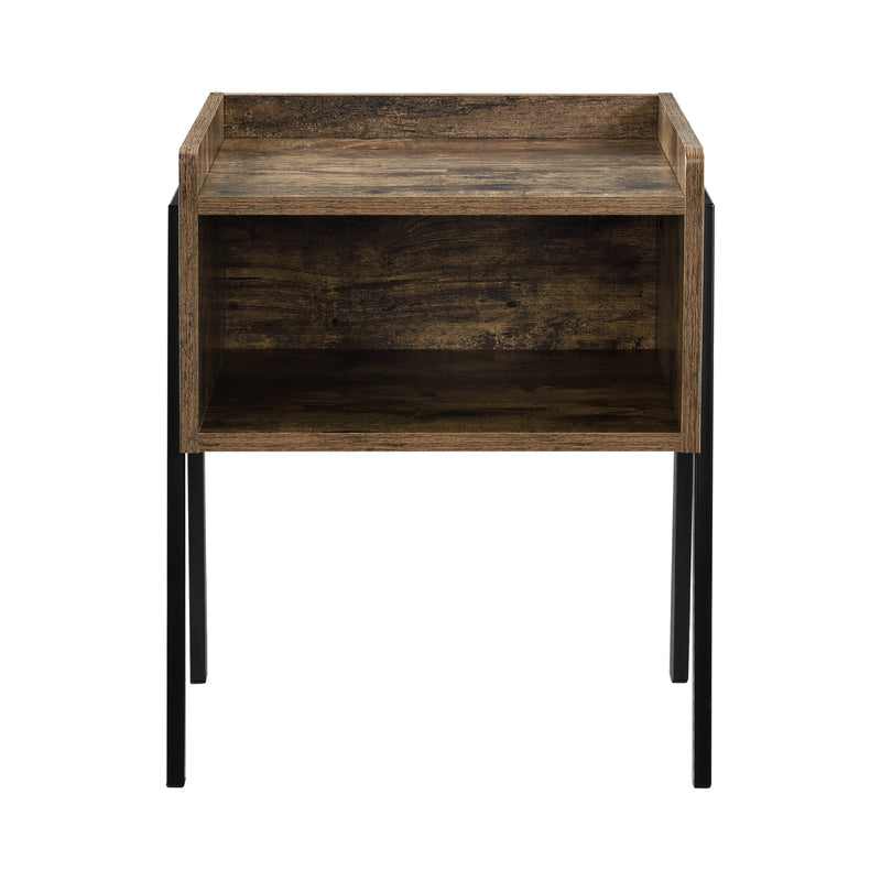 Szkic wymiarowy Stolik nocny Andernach 52x42x35 cm kolory drewna en.casa