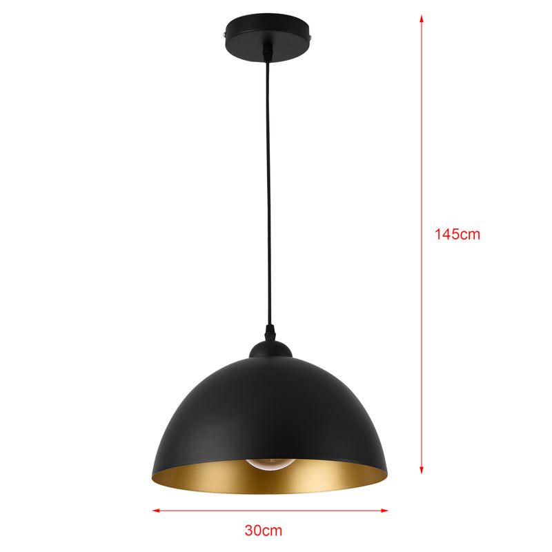 Szkic wymiarowy Zestaw 2 lamp wiszących Toulon w różnych kolorach kolory lux.pro