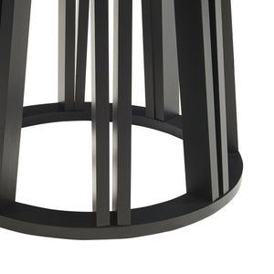 Stolik boczny Burgess 51xØ51 cm czarny/orzechowy [en.casa]
