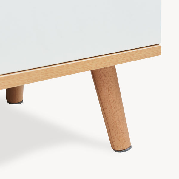 Szafka RTV Bordkak 140x30x45 cm dąb dekor/biały [en.casa]