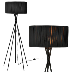 [lux.pro]® Lampa stojąca - Black Mikado 1 x E 27 - 60W - czarna