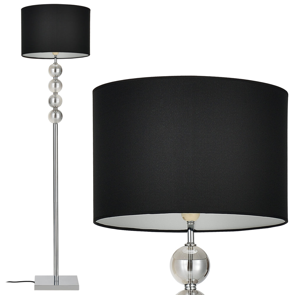 Lampa stojąca Spheridern 1x E27 Ø 37,5 x 155 cm chrom/czarny lux.pro - premiumXL