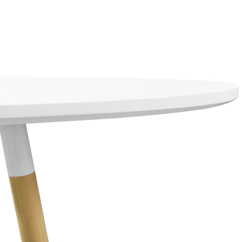 Stół jadalniany Camille Ø80 cm retro - design biały en.casa - premiumXL