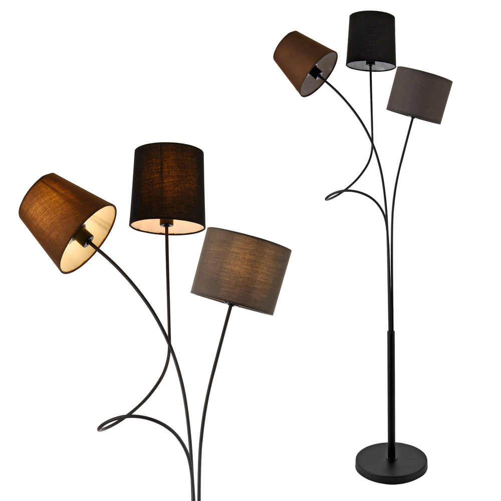 Lampa podłogowa Treviso 146 cm 3 żarówki E14 Max. 40W Metal Wielokolorowy lux.pro