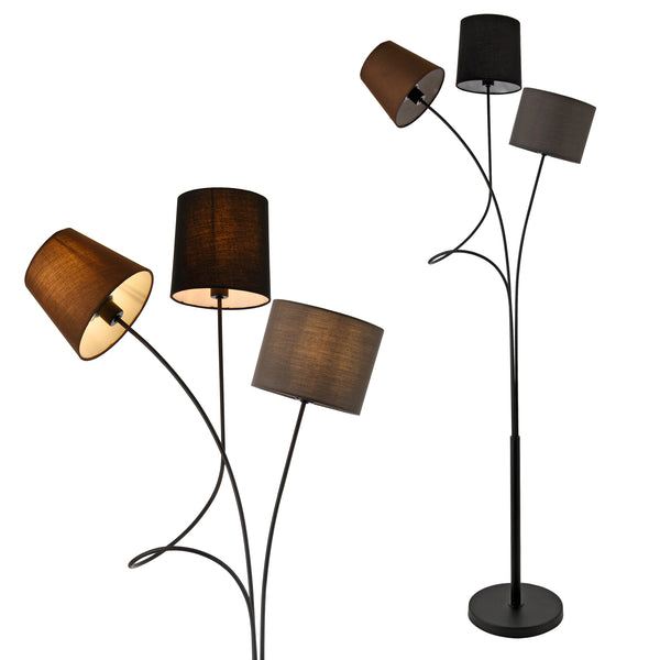Lampa podłogowa Treviso 146 cm 3 żarówki E14 Max. 40W Metal Wielokolorowy lux.pro