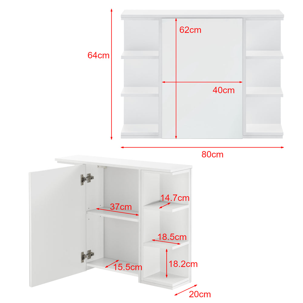Szafka łazienkowa Harstad 64x80x20 cm biała [en.casa] - premiumXL