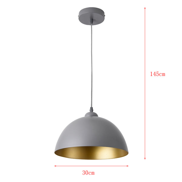 Zestaw 2 lamp wiszących Toulon metal szaro-złoty lux.pro