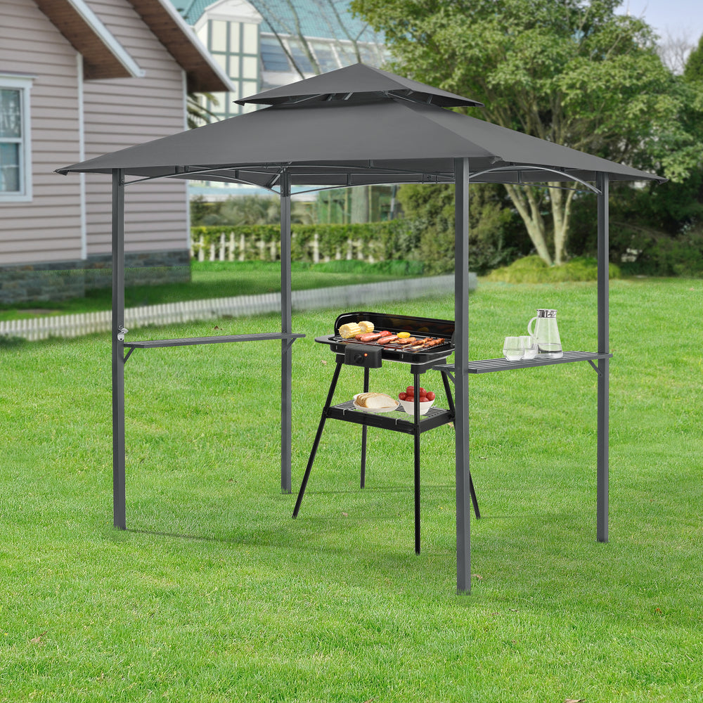 Pawilon grillowy Parga 250x241x151cm ciemnoszary en.casa - premiumXL