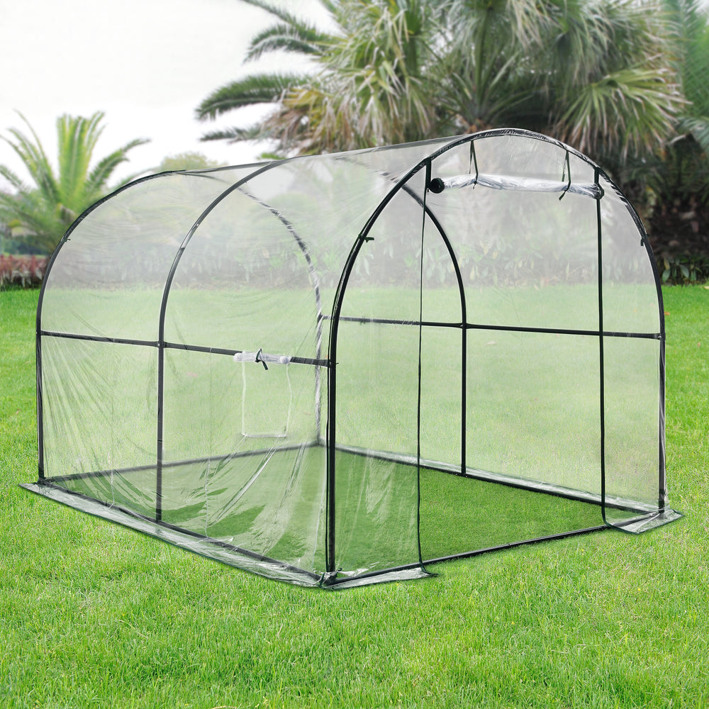 Tunel szklarniowy Grünwald 200x300x190cm PVC Przezroczysty [en.casa]