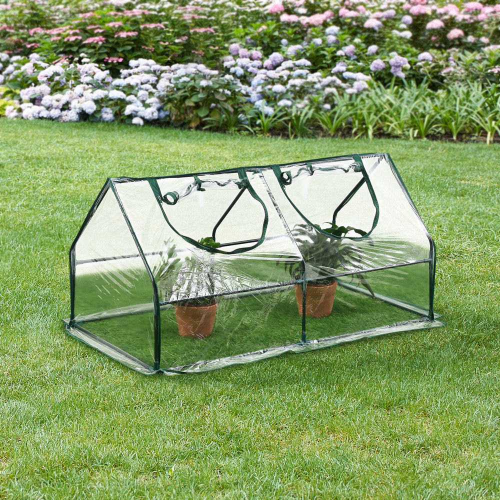 Mini szklarnia Laubach 120x60x60cm Przezroczysta folia PVC [en.casa] - premiumXL