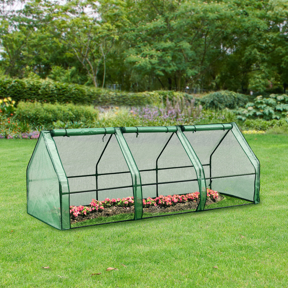 Mini szklarnia Höflein 240x90x90cm siatka zielona [en.casa] - premiumXL