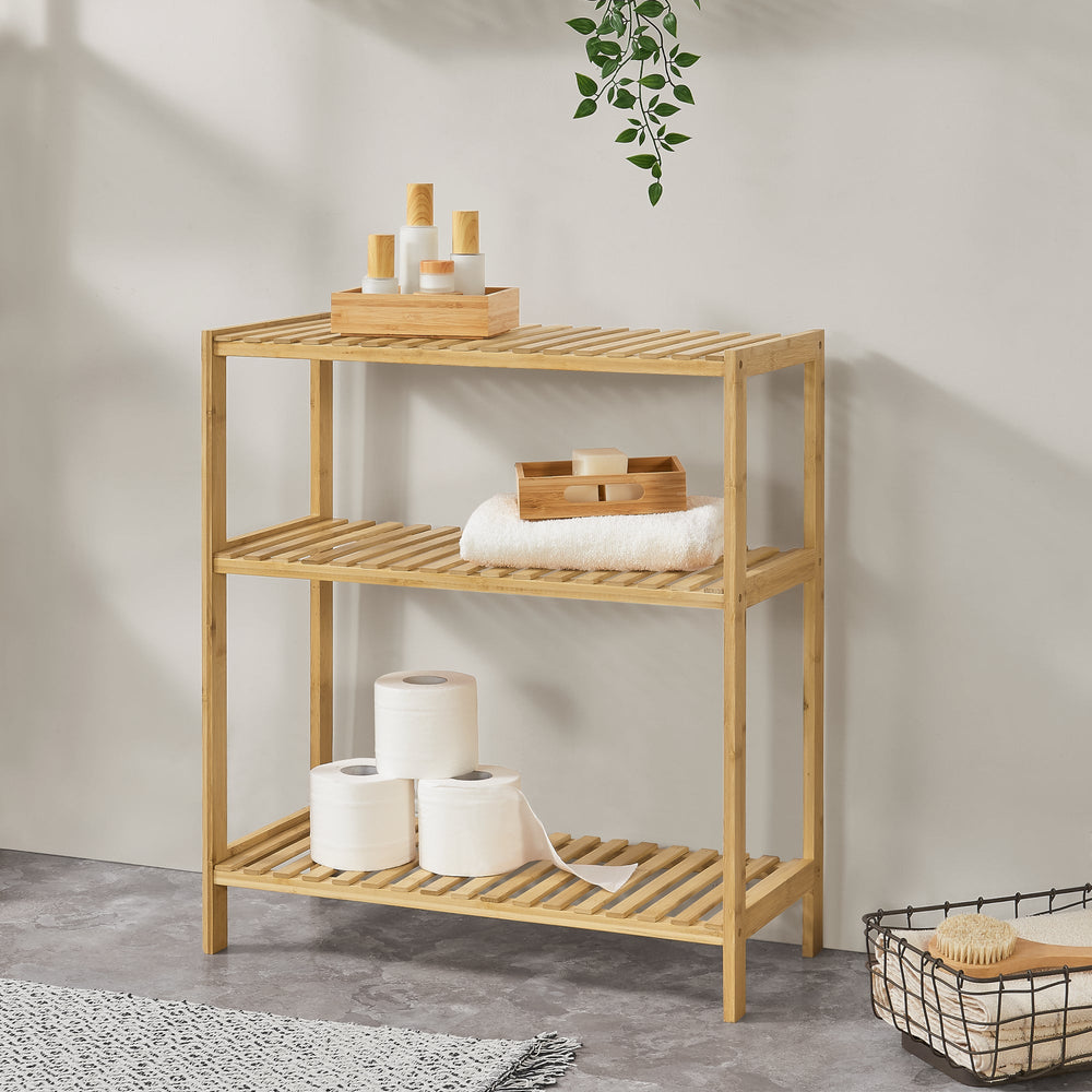 Regał stojący z bambusa Nyköping 58 x 26 x 66 cm [en.casa] - premiumXL