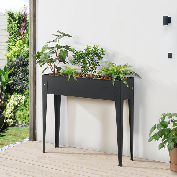 Łóżko podwyższone Lelystad 98x25x82cm stal antracyt [en.casa]
