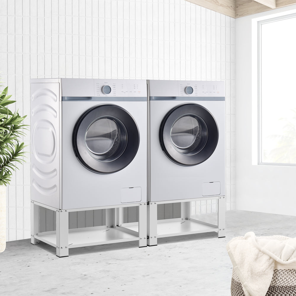 Podstawa pod pralkę - 2-komorowa Cremlingen 150 kg Biały [en.casa] - premiumXL