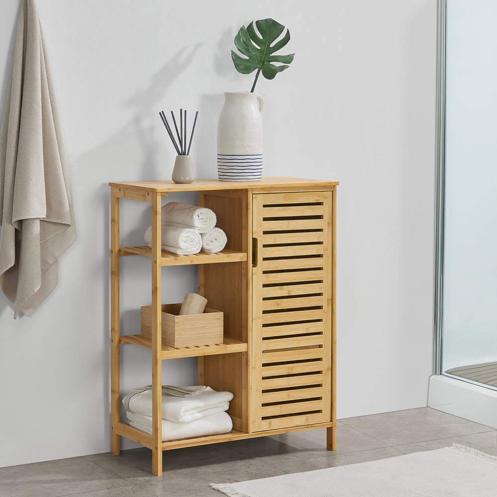 Szafka łazienkowa Vetlanda bambus 87x66x33 cm [en.casa] - premiumXL