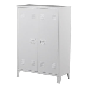 Szafka metalowa Oripää 110x75x33 cm biała [en.casa]