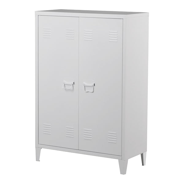 Szafka metalowa Oripää 110x75x33 cm biała [en.casa]