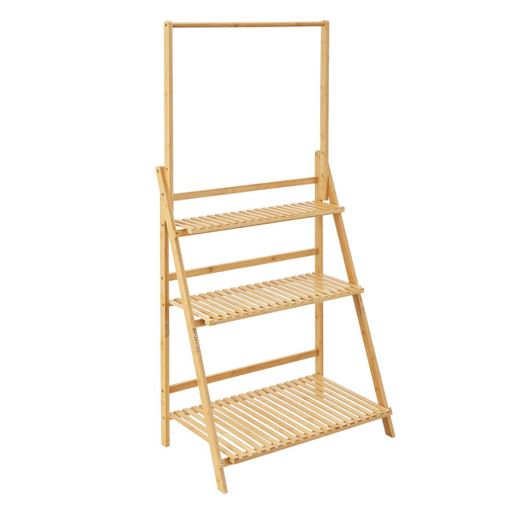 Stojak na rośliny Brändö 3 - poziomy 144 x 70 x 39,5 cm bambus [en.casa] - premiumXL