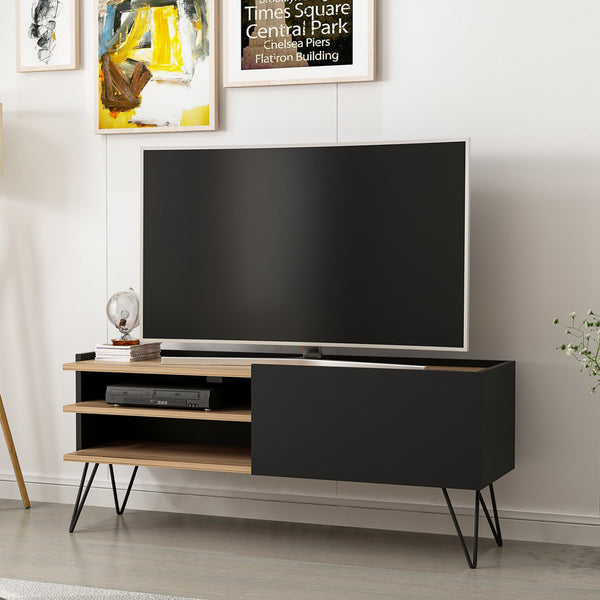 Czarny stolik pod telewizor Dronninglund [en.casa]