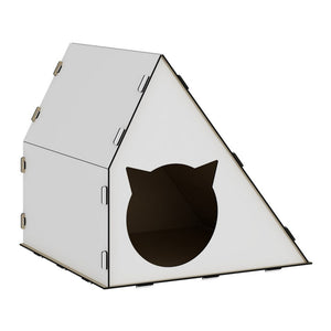 Domek dla kota Lani 40x42x40 cm Biały [en.casa]