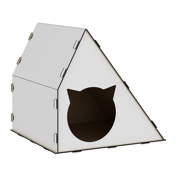 Domek dla kota Lani 40x42x40 cm Biały [en.casa]