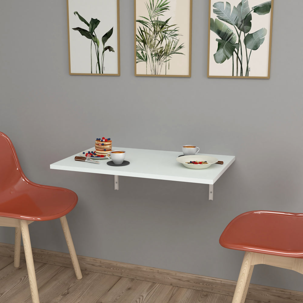 Składany stół ścienny Klepp 72x45cm biały [en.casa] - premiumXL