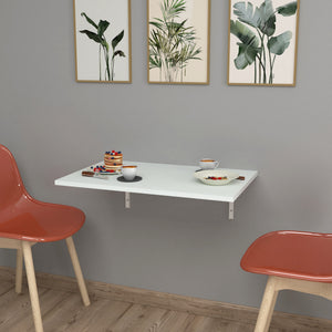 Klepp składany stolik ścienny 72x45cm biały [en.casa]