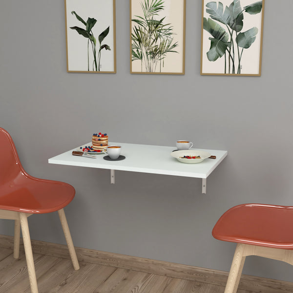 Klepp składany stolik ścienny 72x45cm biały [en.casa]
