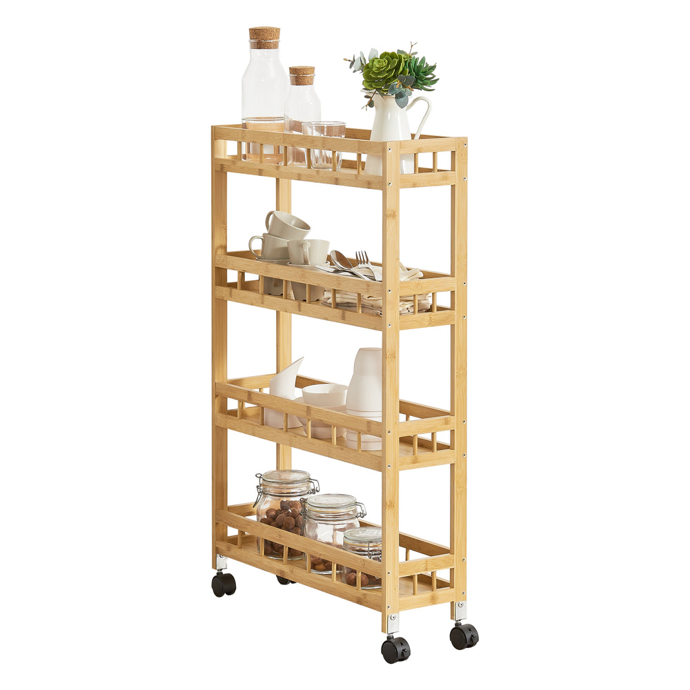 Wózek Pyhäjoki 96 x 60 x 18 cm naturalny [en.casa] - premiumXL