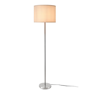 Tamworth lampa podłogowa E27 srebrna tekstylna [lux.pro]