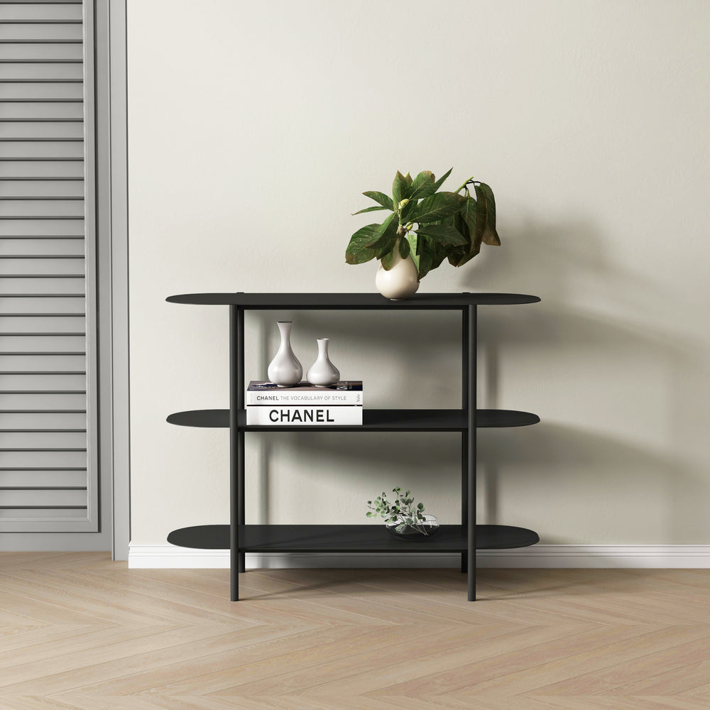 Konsola Enebakk 70x90x32cm czarna, matowa [en.casa] - premiumXL