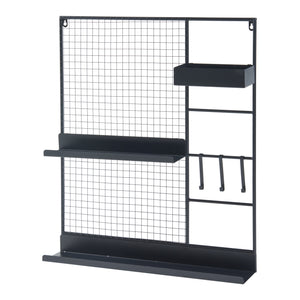 Kratka ścienna Westre 70x60x11cm metalowa czarna [en.casa]