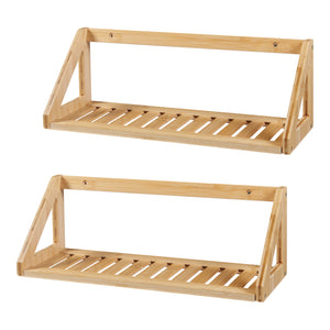 Zestaw półek ściennych Gjerdrum zestaw 2 43x15x15cm bambus [en.casa]