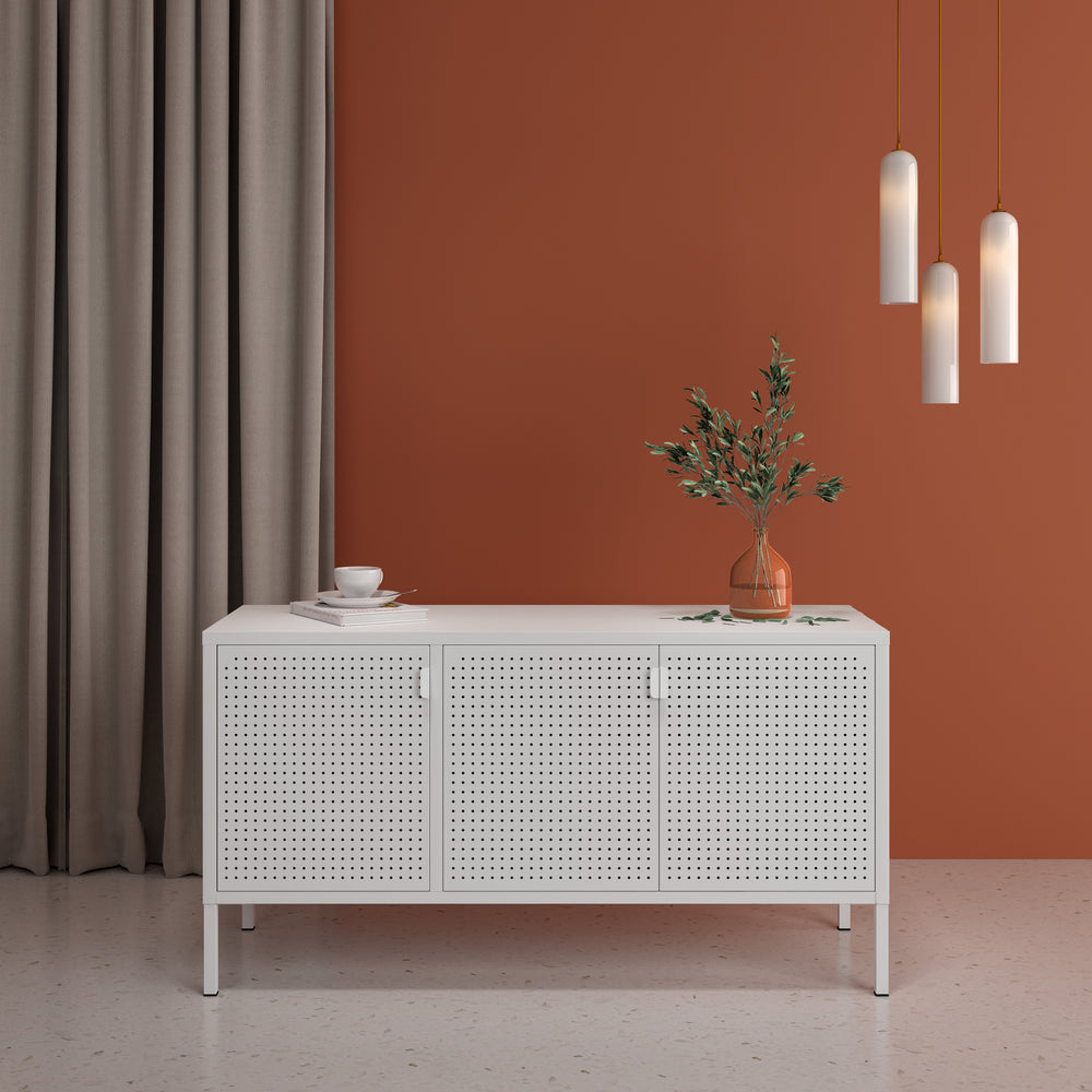 Szafka RTV Castelli 114 x 40 x 60 cm stal [en.casa] - premiumXL