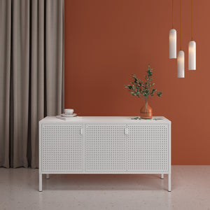 Szafka RTV Castelli 114 x 40 x 60 cm stal [en.casa]