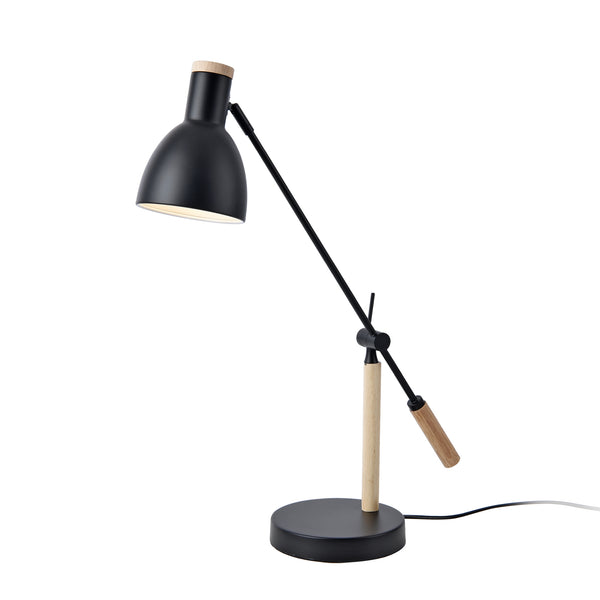 Lampa stołowa Watford czarny / kolory drewna [lux.pro]