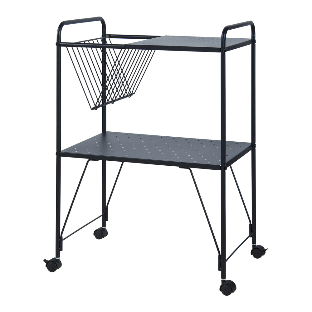 Wózek kelnerski Austrheim 73x50x33cm czarny [en.casa] - premiumXL