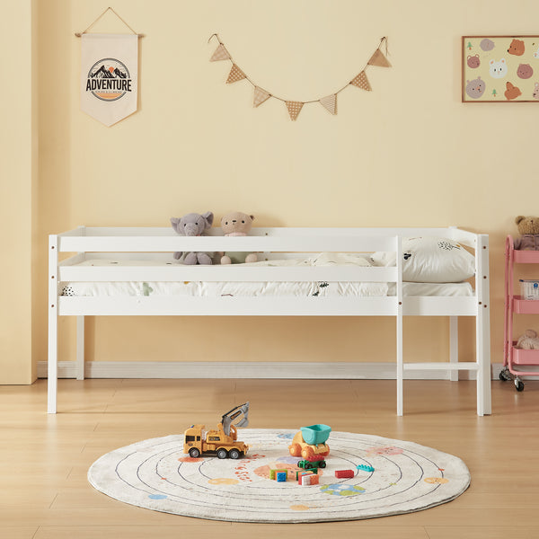 Łóżeczko dziecięce Siikalatva 90x200cm Drewno sosnowe Białe [en.casa]