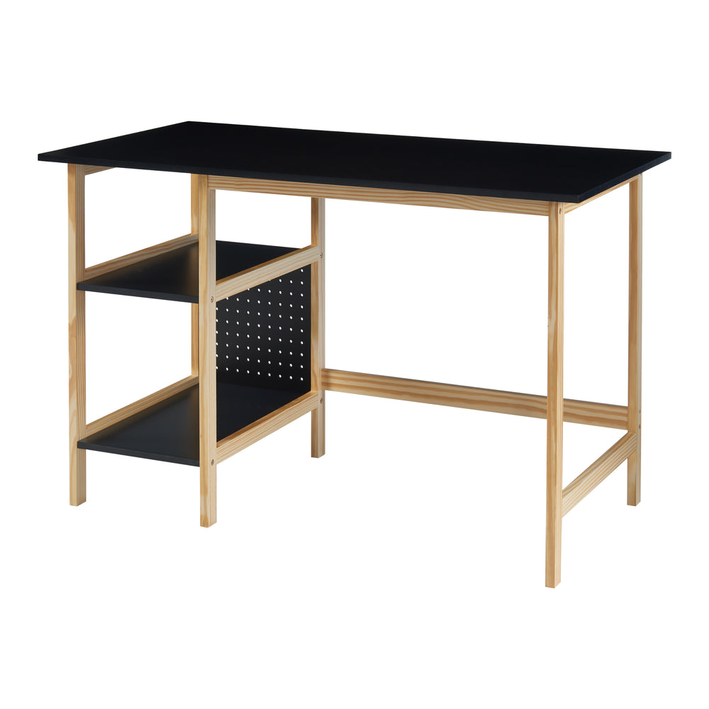 Biurko Dønna 120x60x75cm czarne/drewnopodobne [en.casa] - premiumXL