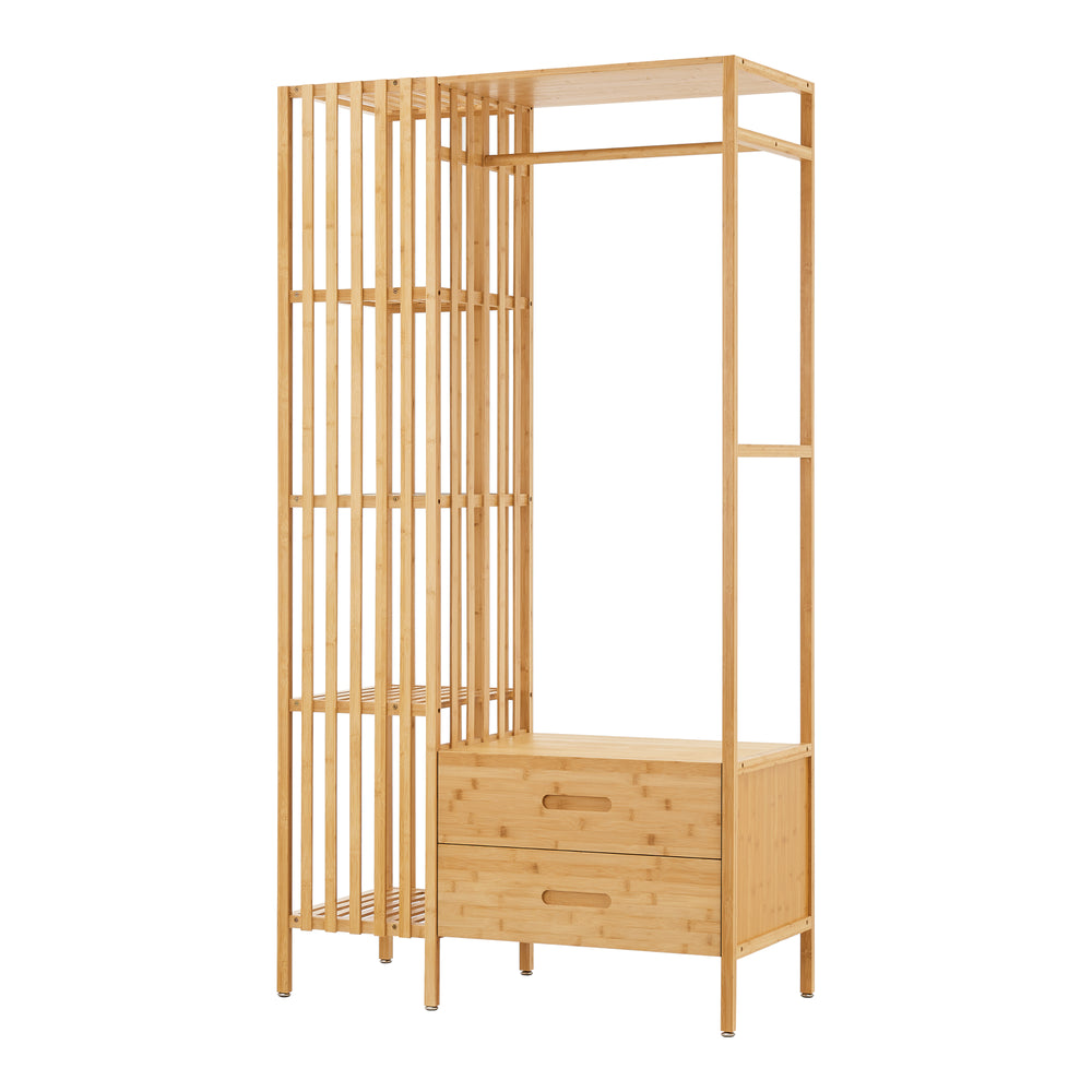 Stojak na ubrania Varanger 185x100x45 cm bambus [en.casa]