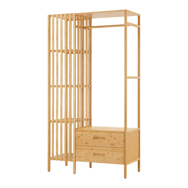 Stojak na ubrania Varanger 185x100x45 cm bambus [en.casa]