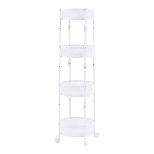 Wózek Sørreisa z 4 poziomami 123xØ375cm Biały [en.casa]