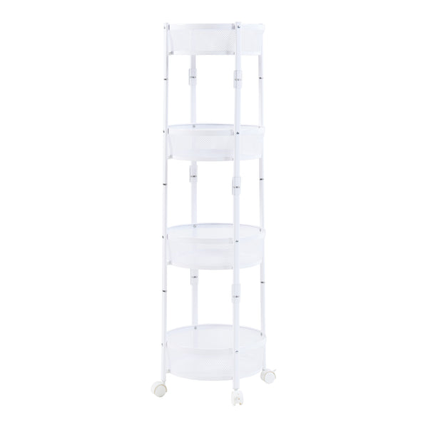 Wózek Sørreisa z 4 poziomami 123xØ375cm Biały [en.casa]