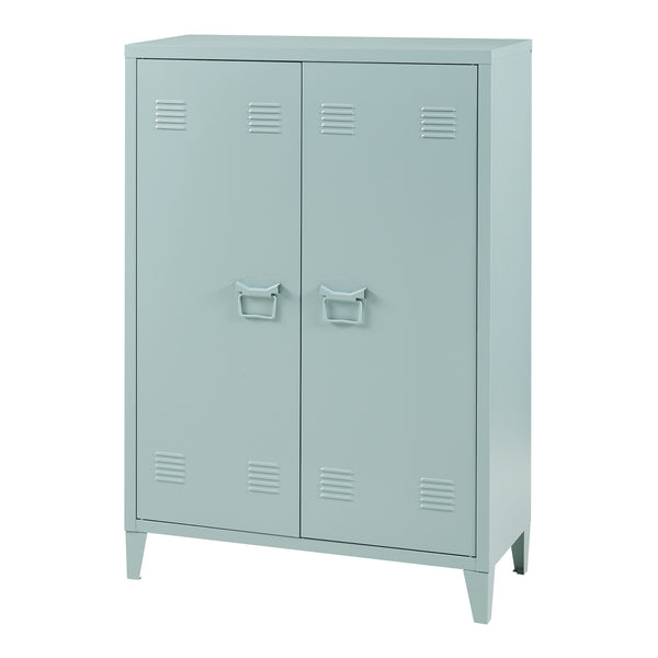 Szafka metalowa Oripää 110x75x33 cm szaroniebieska [en.casa]