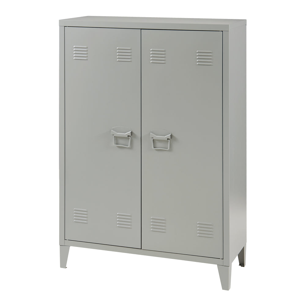 Metalowa szafka Oripää 110x75x33 cm ciemnoszara [en.casa]