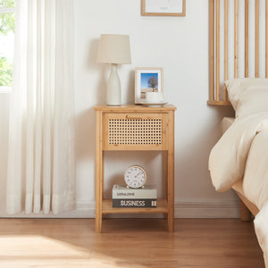 Stolik nocny Leirfjord 60x40x35 cm bambus natura [en.casa]