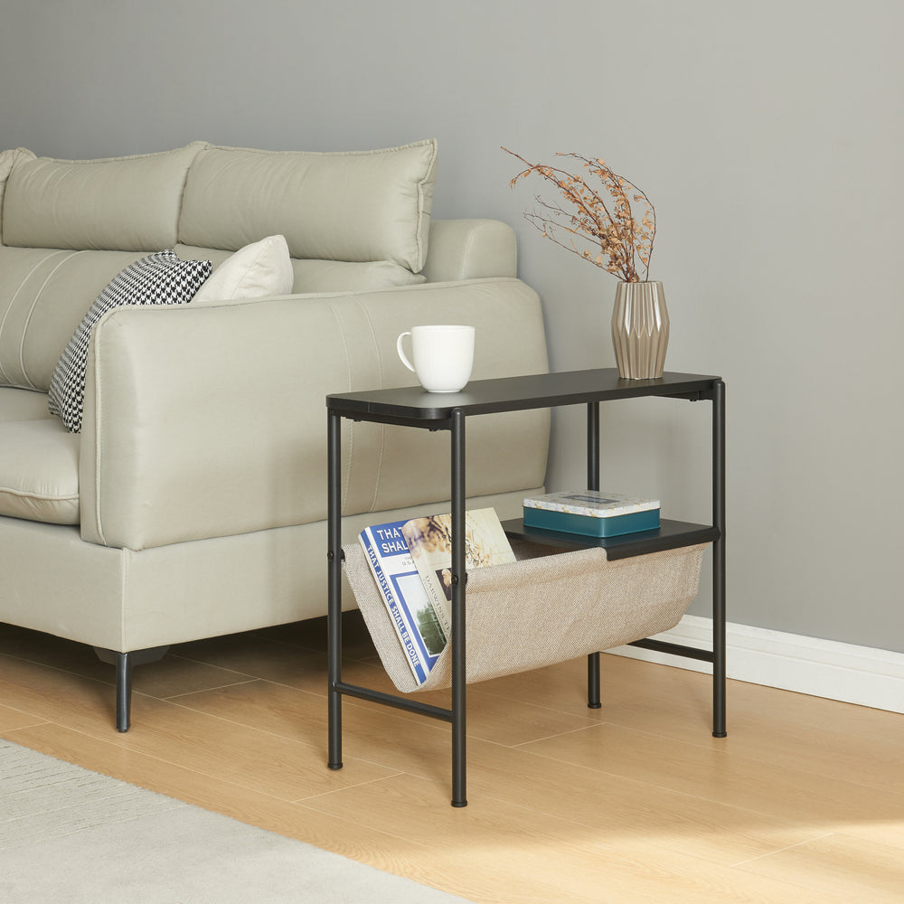 Stolik pomocniczy Samnanger 60x28x53cm czarny [en.casa] - premiumXL