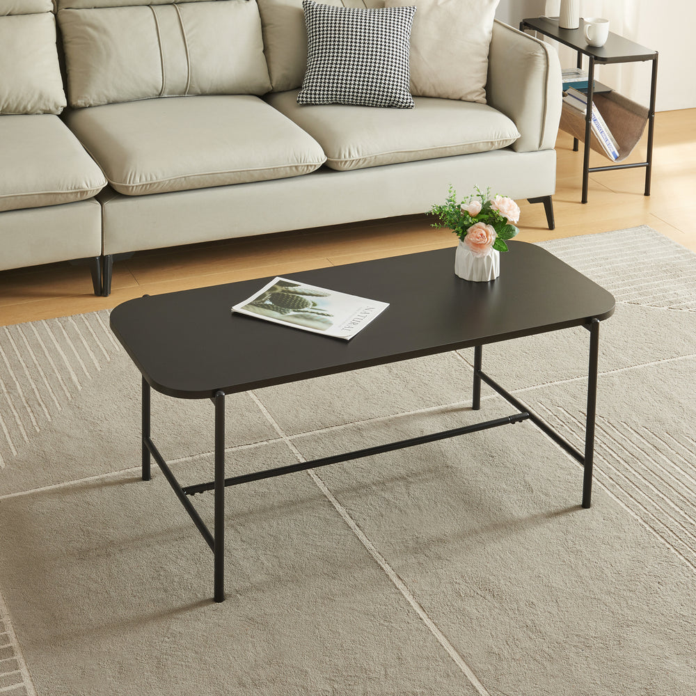 Stolik kawowy Samnanger 110x50x45cm czarny [en.casa] - premiumXL
