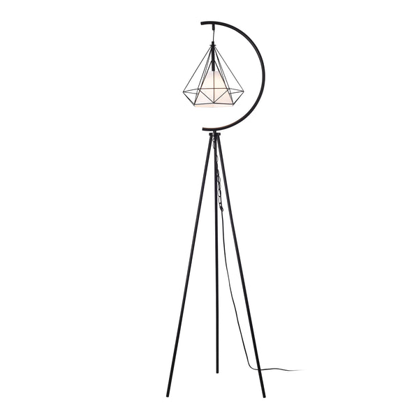 Lampa podłogowa Austell 171cm czarny/biały [lux.pro]