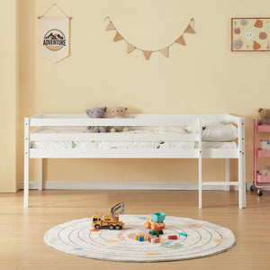 Łóżeczko dziecięce Siikalatva z materacem 90x200cm Białe [en.casa]